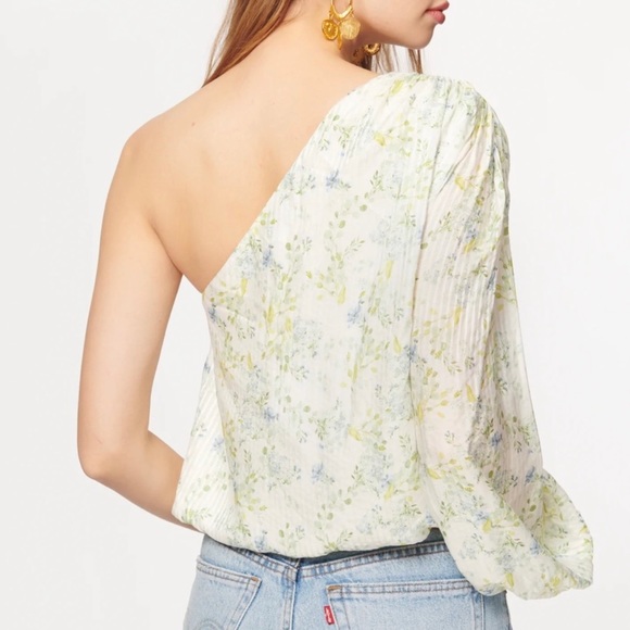 NEW CAMI NYC FLORAL PRINT ONE-SHOULDER TOP - Picture 5 of 6